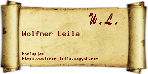 Wolfner Leila névjegykártya
